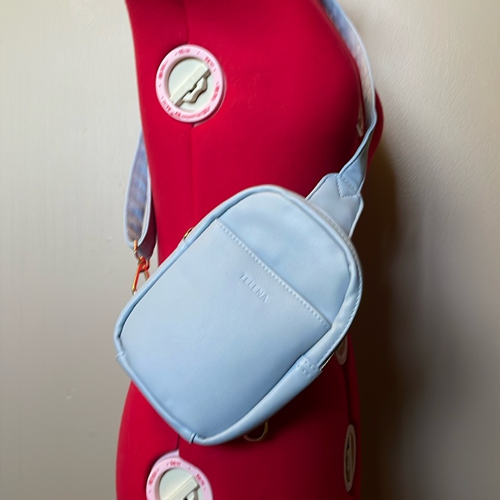 Telena small cross body bag in robin’s egg blue